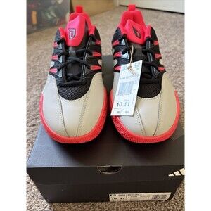 Adidas Dame Certified 3 Low Basketball Shoe Grey Black Red Size 10 New JI1540